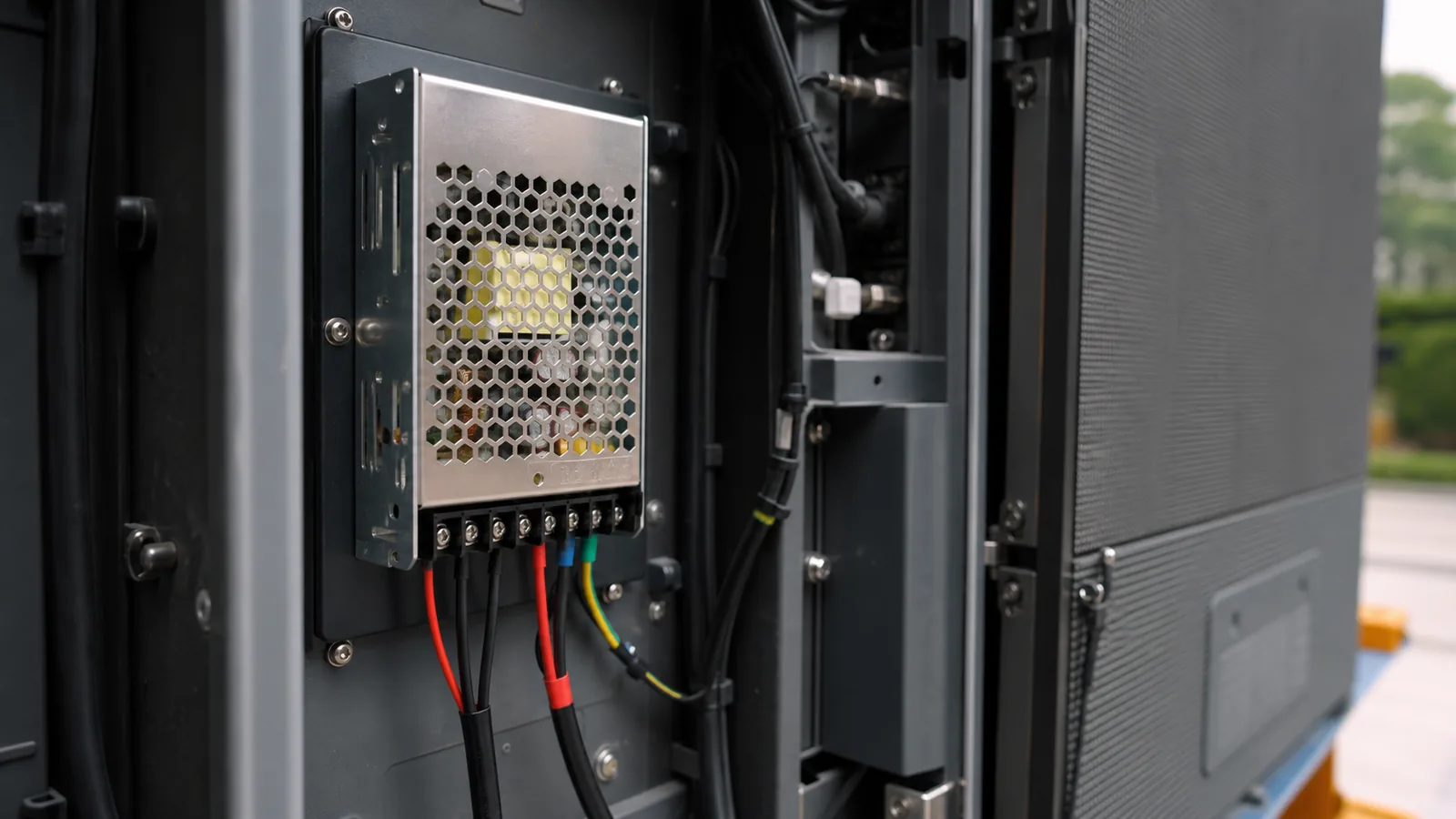 Switching power supply inside an outdoor LED display cabinet
